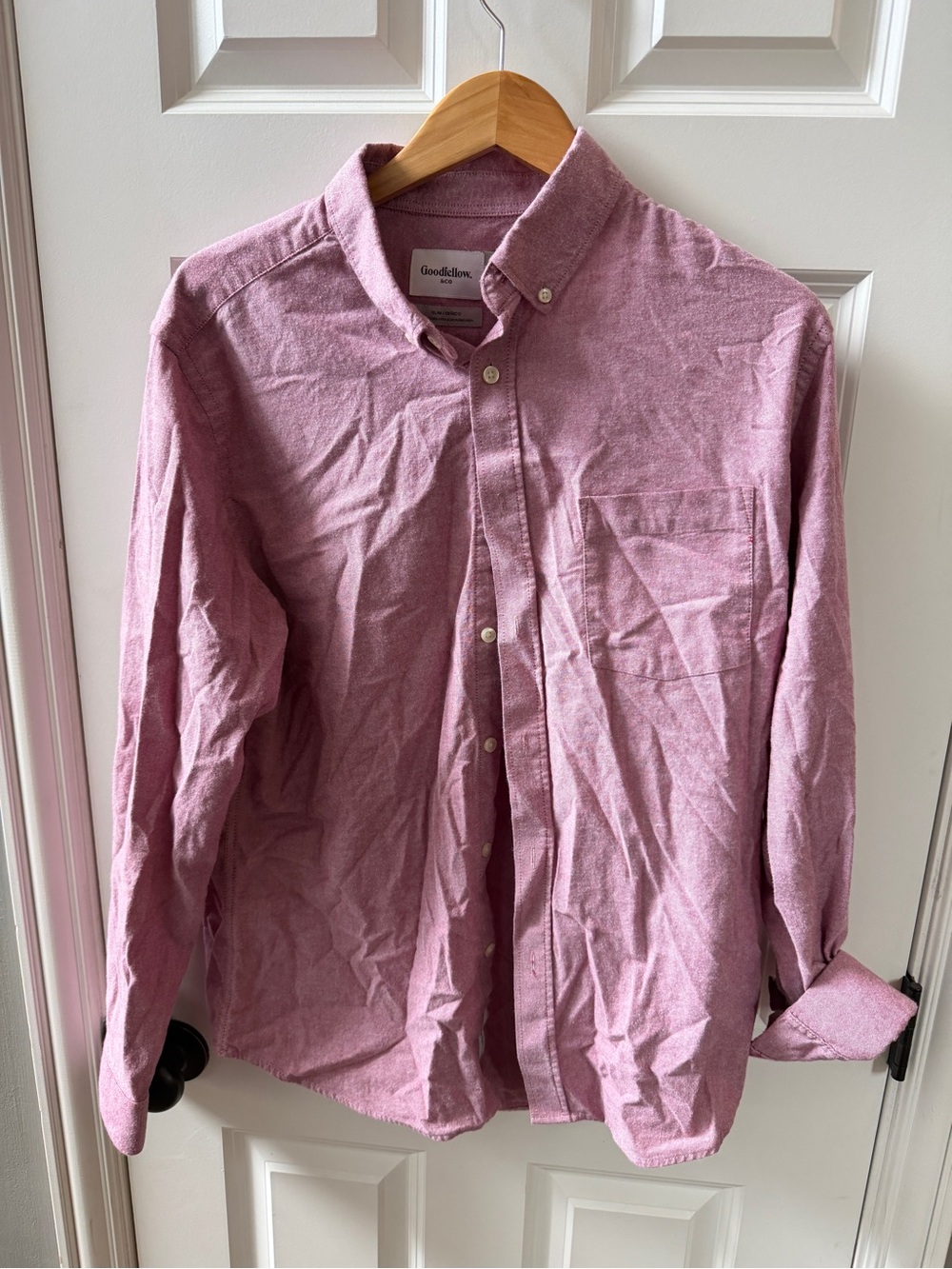 Goodfellow & Co Men's Long-Sleeve Button-Down Shirt - Rose
